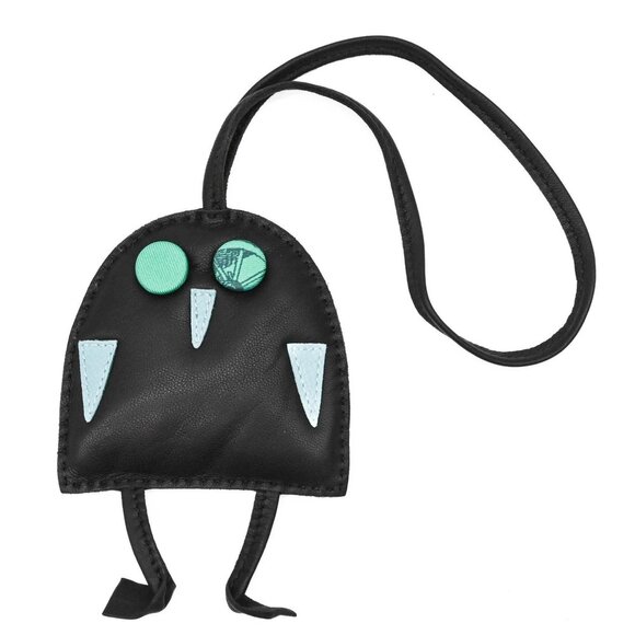 HERMES Black Leather Charm - Picture 1 of 5